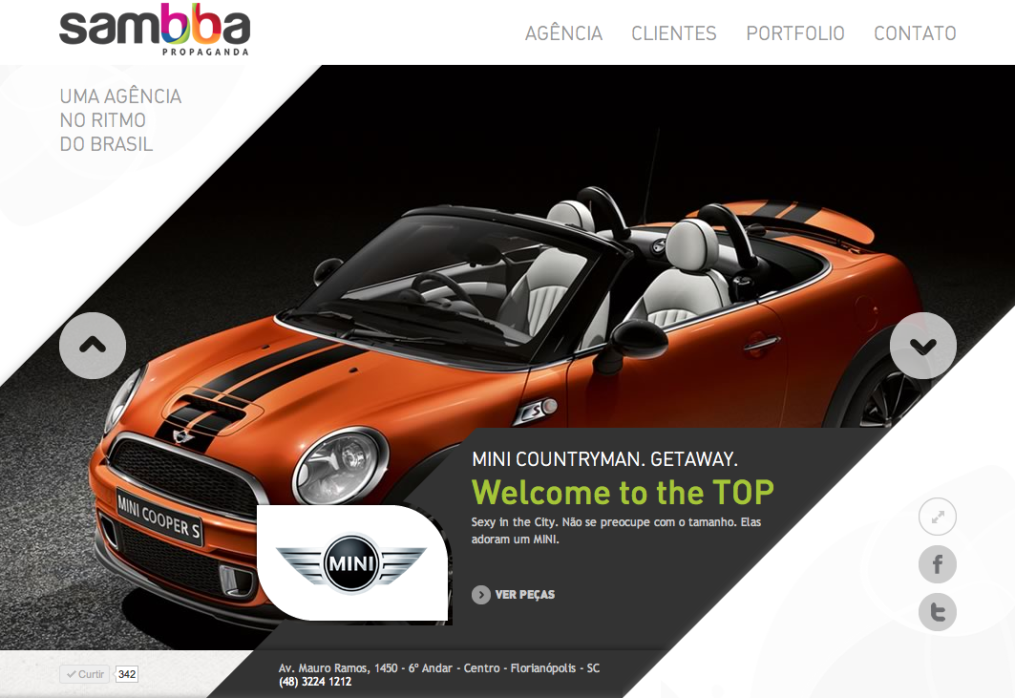 Novo site da Sambba Propaganda tem assinatura da NacionalVOX