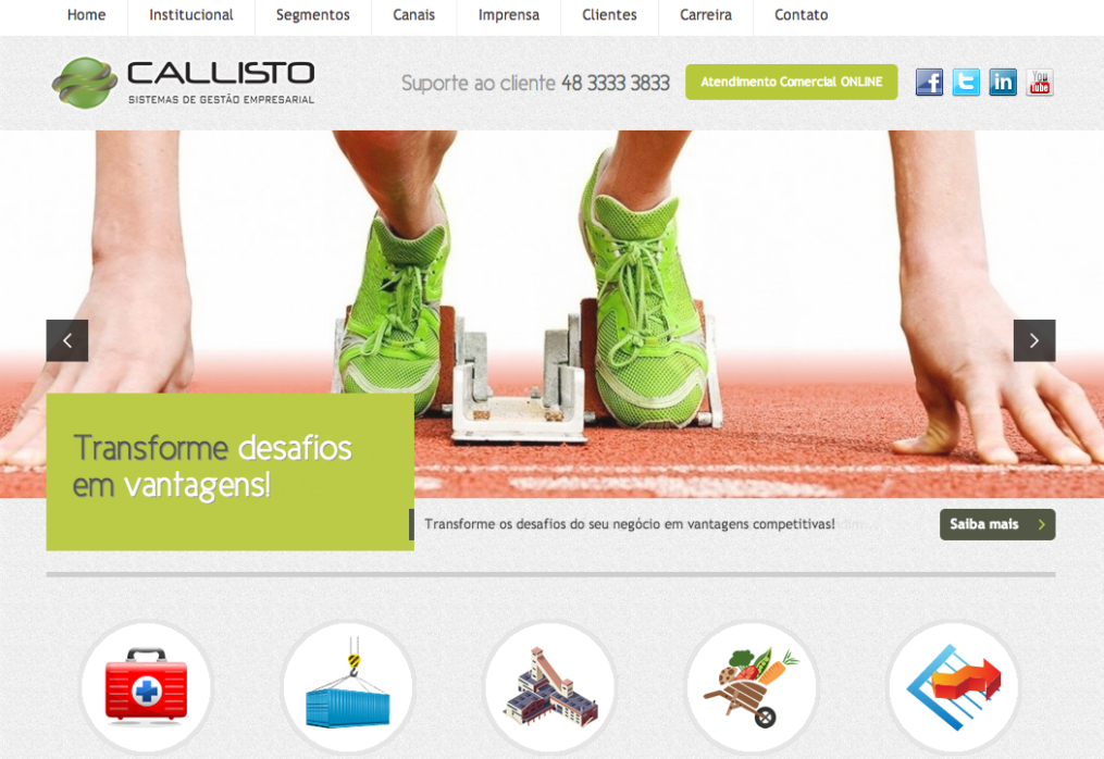 Está no ar o novo site da Callisto – Sistemas de Gestão Empresarial