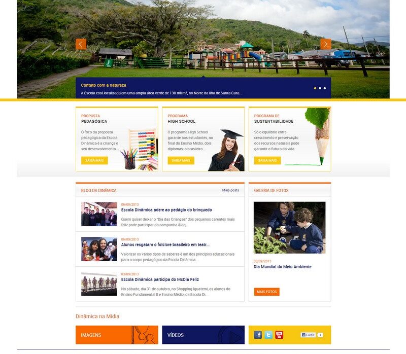 Novo site da Escola Dinâmica, de Florianópolis, está no ar