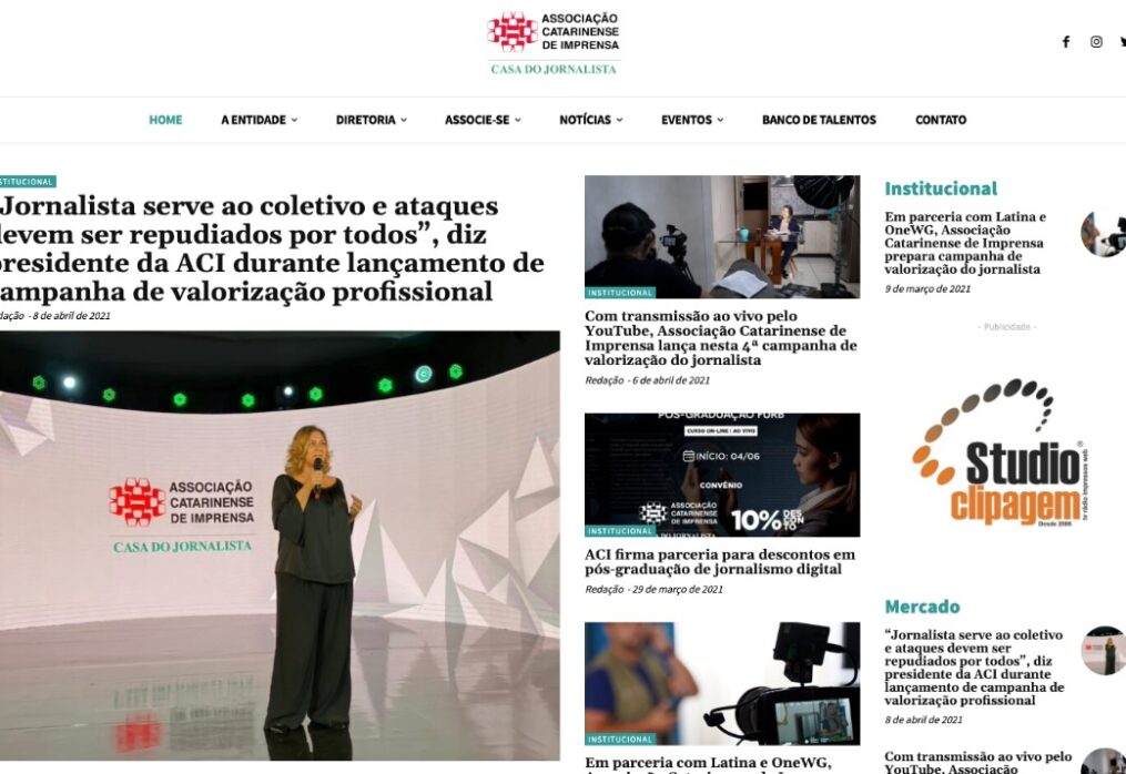 Associação Catarinense de Imprensa lança portal com Banco de Talentos